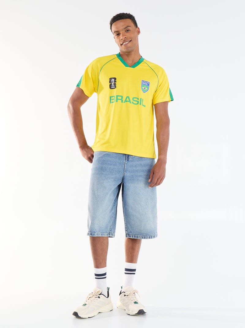 T-shirts sous licence officielle de La Coupe du Monde de la FIFA 26™ - Brésil Jaune - Kiabi