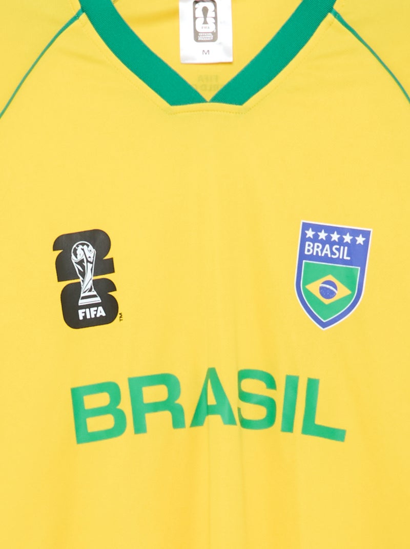 T-shirts sous licence officielle de La Coupe du Monde de la FIFA 26™ - Brésil Jaune - Kiabi