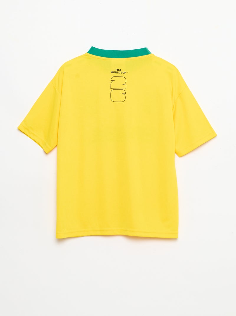 T-shirts sous licence officielle de La Coupe du Monde de la FIFA 26™ - Brésil Jaune - Kiabi
