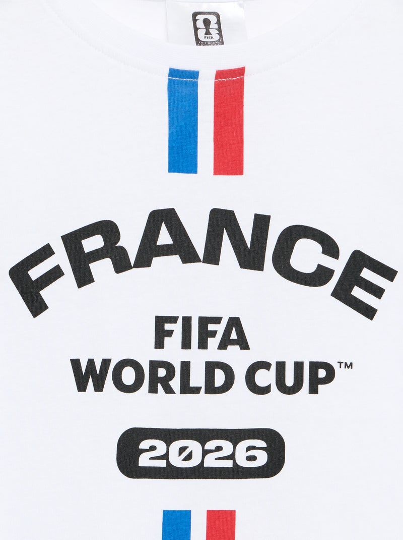 T-shirts sous licence officielle de La Coupe du Monde de la FIFA 26™ - France Blanc - Kiabi