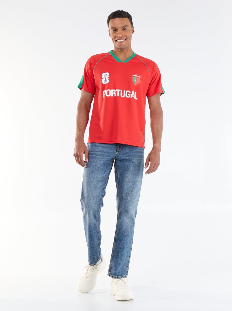 T-shirts sous licence officielle de La Coupe du Monde de la FIFA 26™ - Portugal Rouge - Kiabi