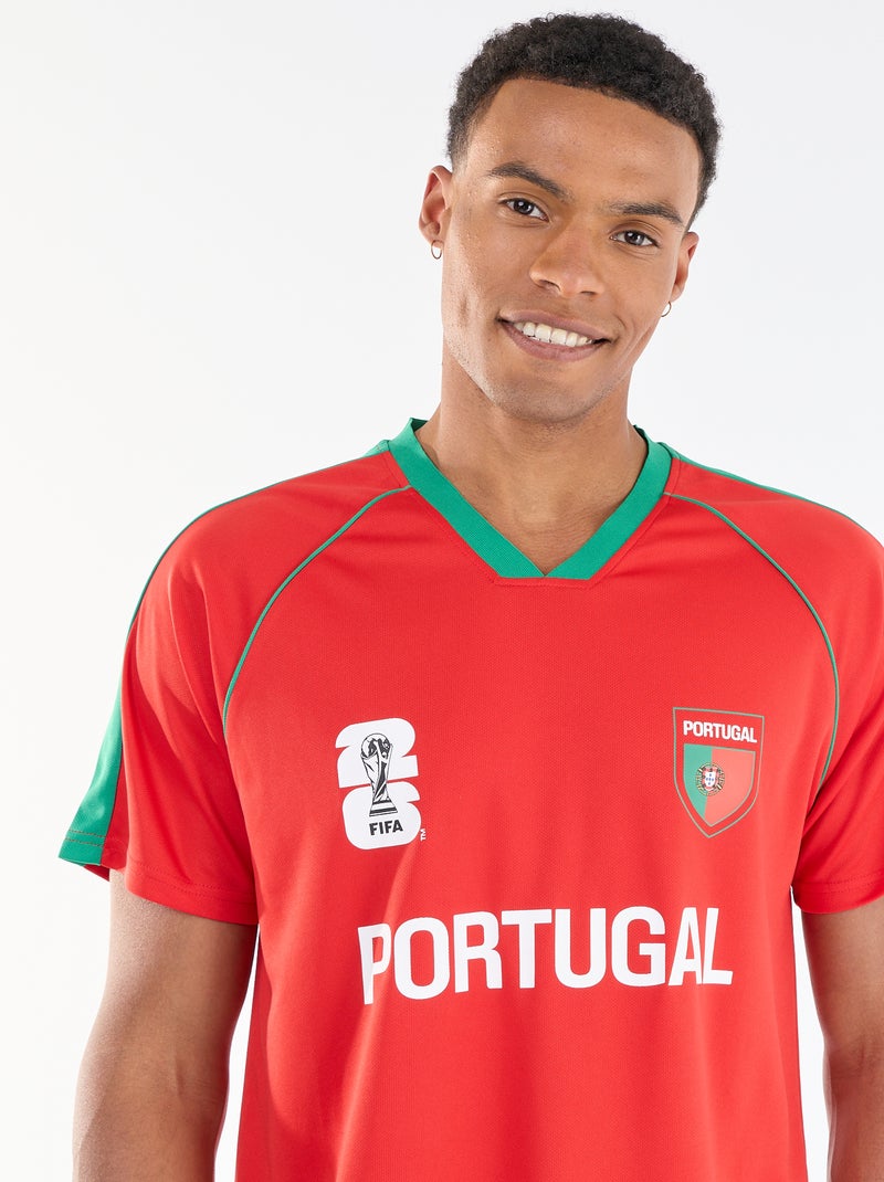T-shirts sous licence officielle de La Coupe du Monde de la FIFA 26™ - Portugal Rouge - Kiabi