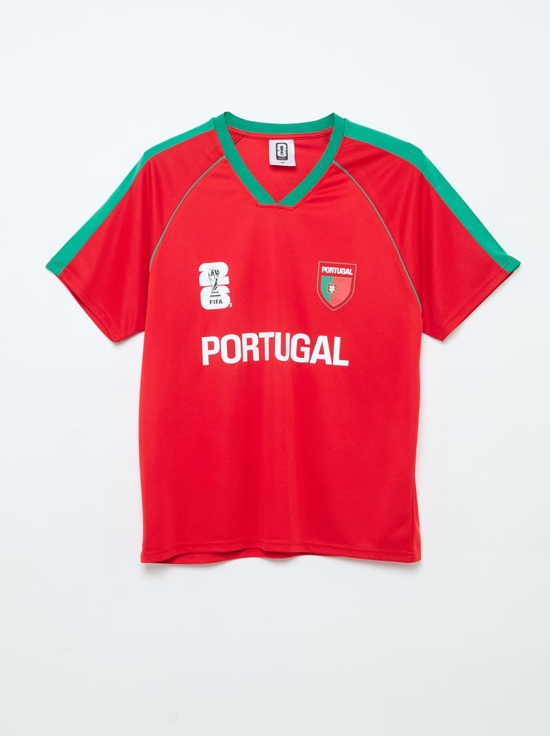 T-shirts sous licence officielle de La Coupe du Monde de la FIFA 26™ - Portugal Rouge - Kiabi