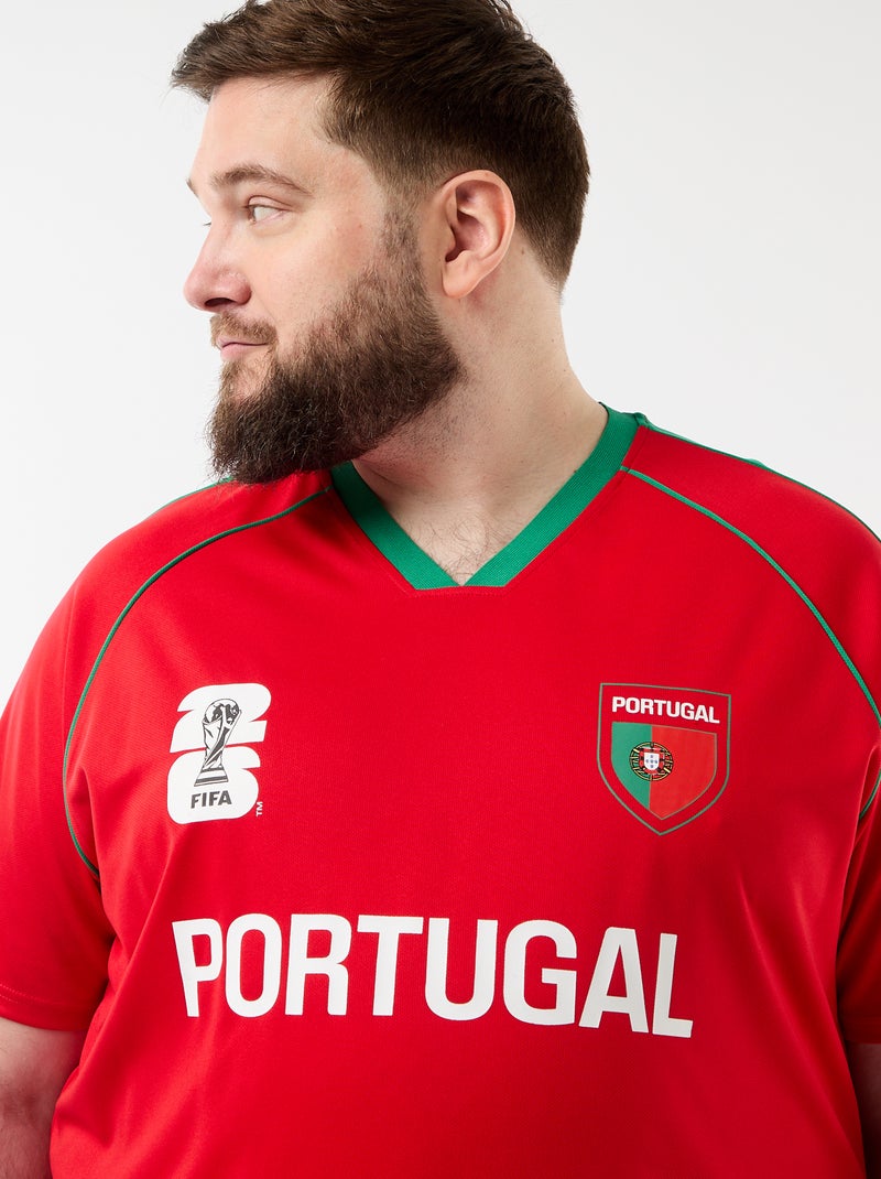 T-shirts sous licence officielle de La Coupe du Monde de la FIFA 26™ - Portugal Rouge - Kiabi