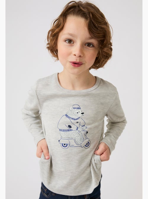T-shirts thermolactyl mixte enfant sérigraphiés - damart - Kiabi