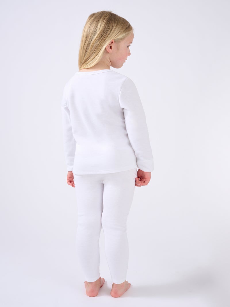 T-shirts Thermolactyl mixte enfant sérigraphiés thermique - Damart Rose pâle - Kiabi