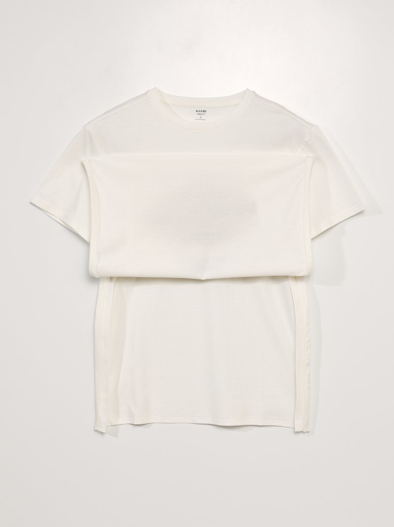 T-shit en jersey - collection facile à enfiler Blanc - Kiabi