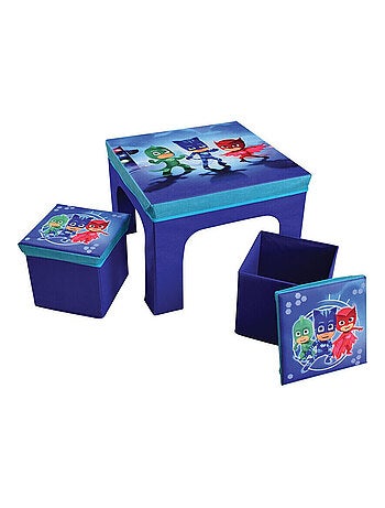 Table + 2 tabourets pliables pyjamasques bleu