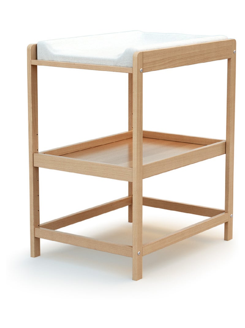 Table à langer 1 étagère en bois CONFORT Beige clair - Kiabi