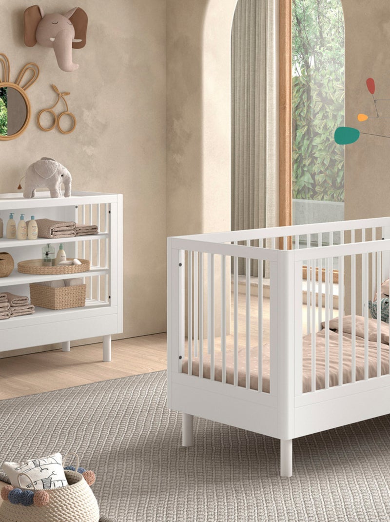Table à langer bébé en hêtre massif AUBANE Blanc - Kiabi