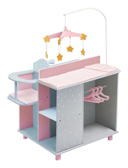 Table à langer de poupon poupée en bois nurserie jeux jouet enfant Olivia’s Little World TD-0203AG - Kiabi