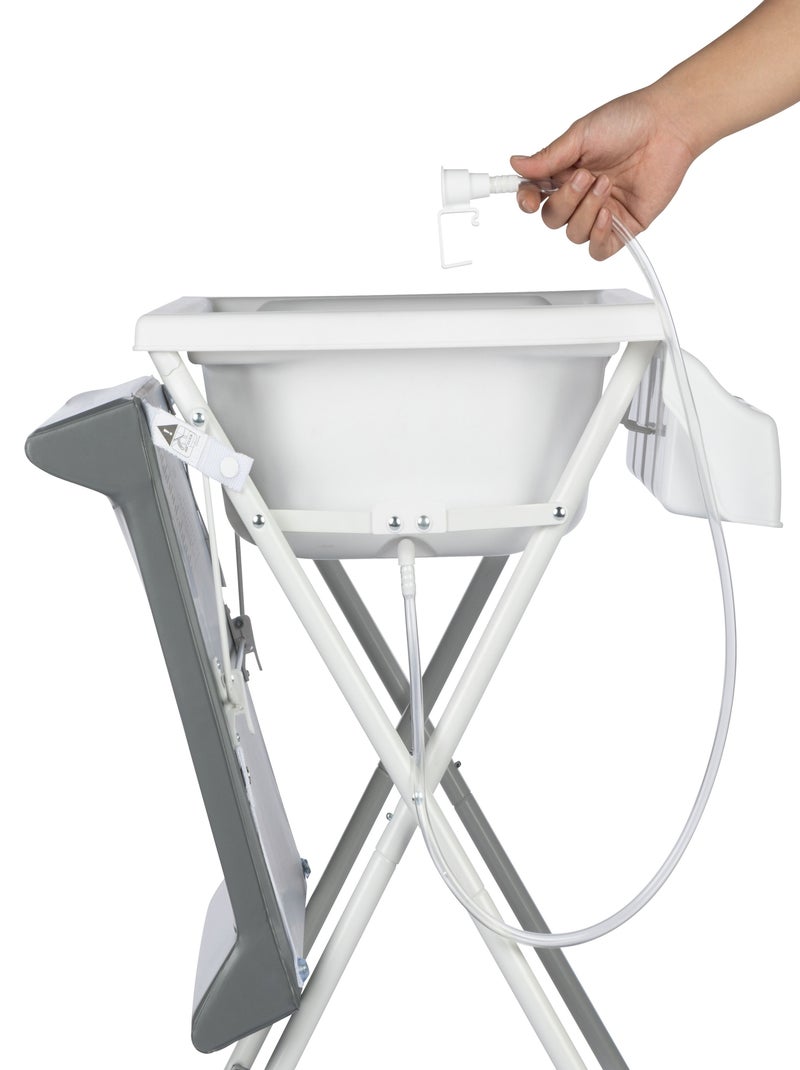 Table à langer et baignoire bébé 2 en 1 Bellis Gris - Kiabi
