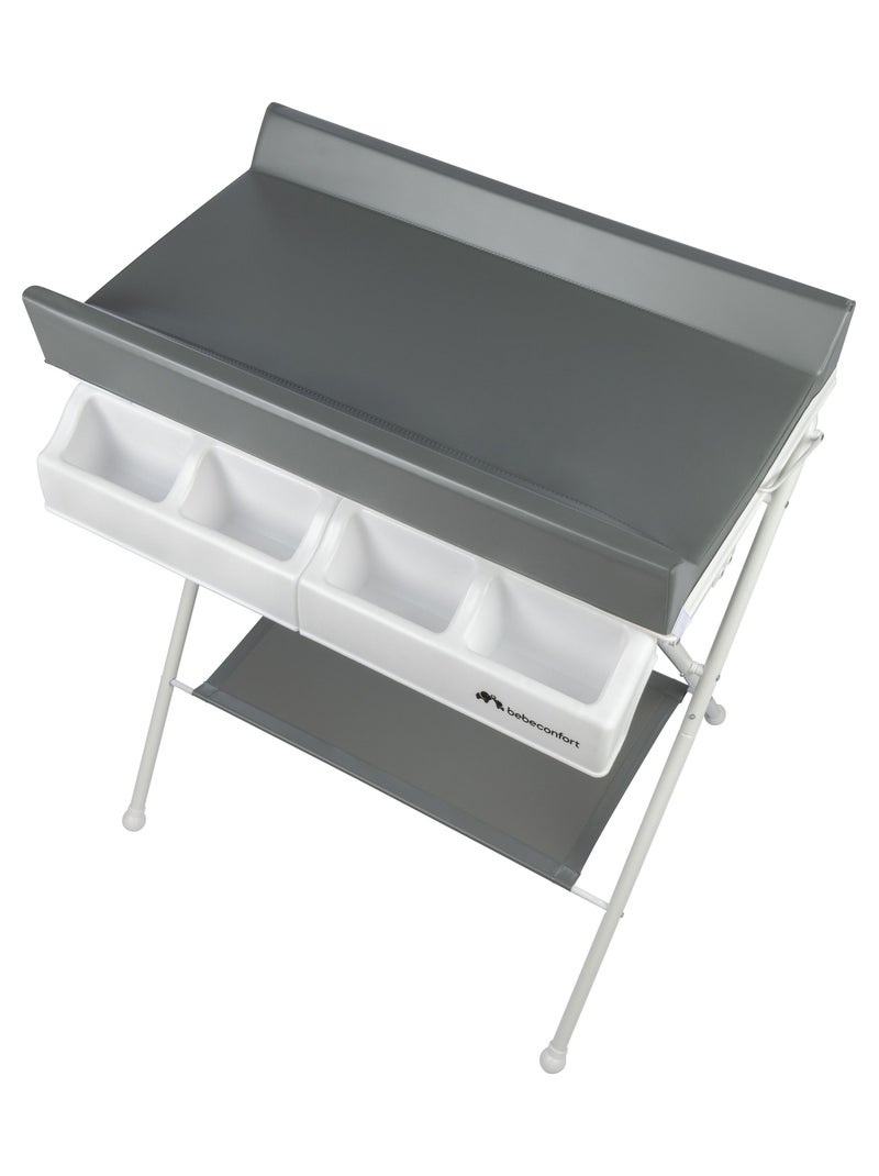 Table à langer et baignoire bébé 2 en 1 Bellis Gris - Kiabi