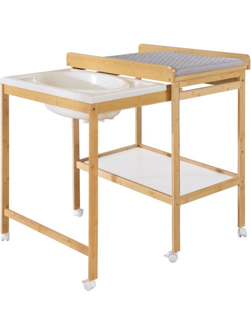 Table à langer extensible avec baignoire + Matelas à langer 'roba Style' - Bicolore - Kiabi