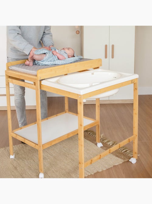 Table à langer extensible avec baignoire + Matelas à langer 'roba Style' - Bicolore - Kiabi