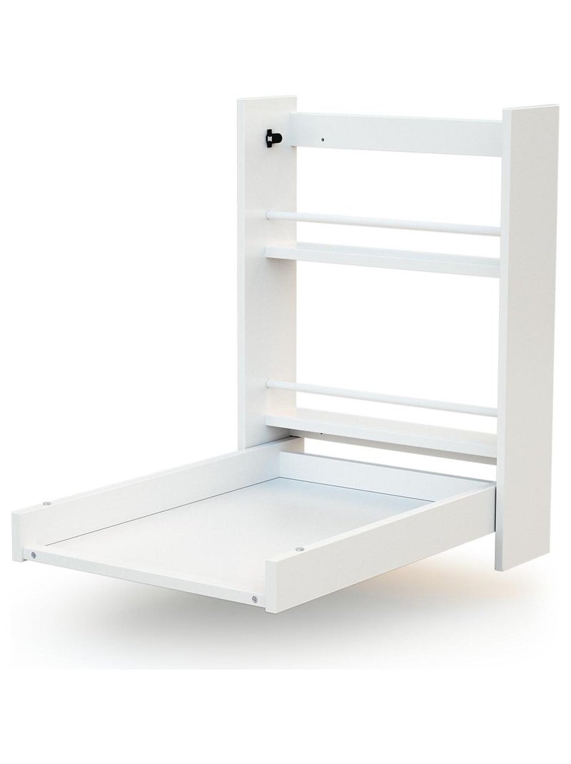 Table à langer murale rabattable en bois ESSENTIEL Blanc - Kiabi
