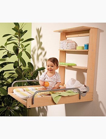 Table à langer murale rabattable + Matelas 'Dschungelbaby' - ROBA