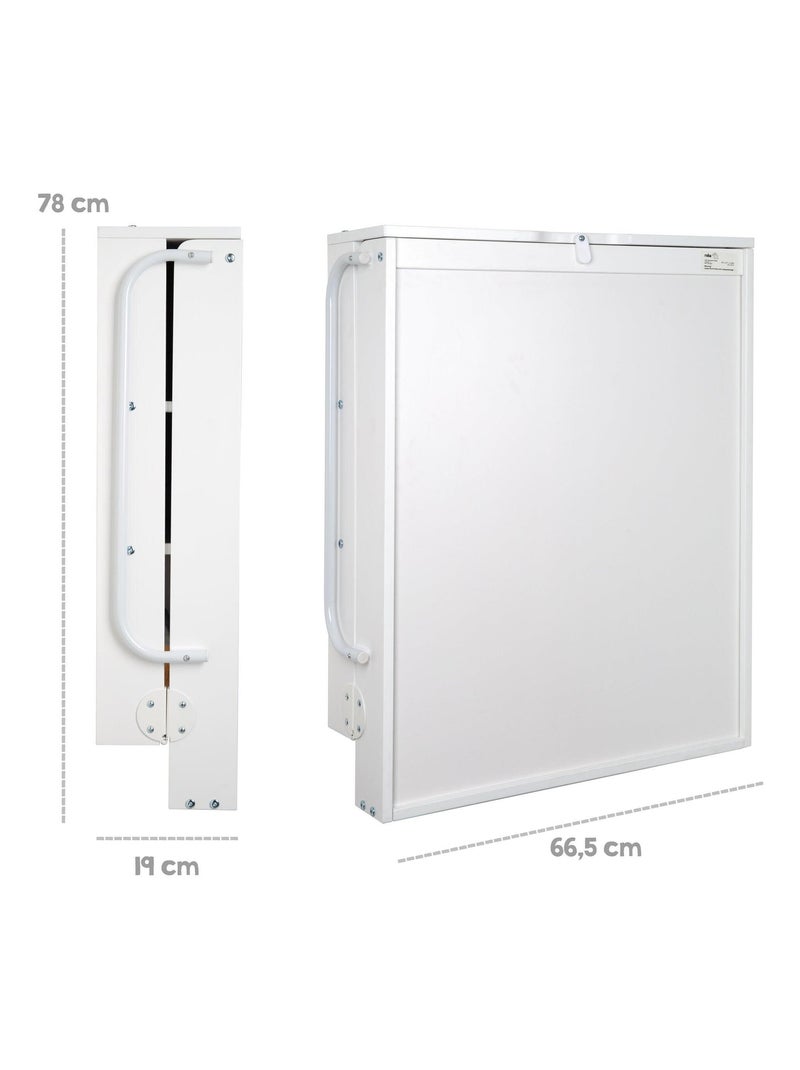 Table à langer murale rabattable + matelas imperméable 'Roba' Blanc - Kiabi