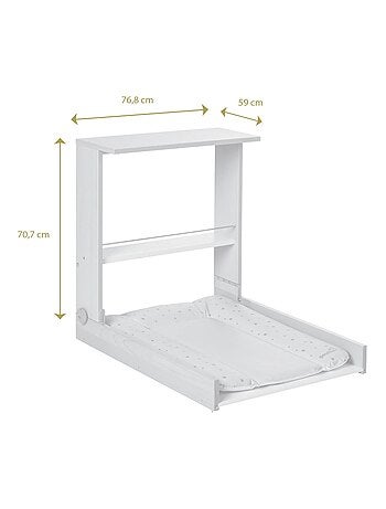Table à langer murale Wicki Blanc