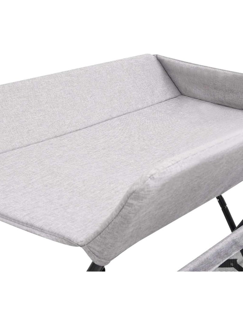 Table à langer pliable en fer avec rangements - vidaxl Gris - Kiabi