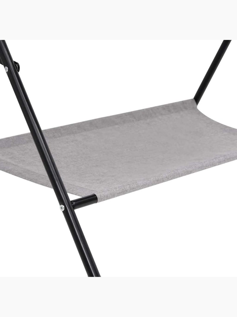 Table à langer pliable en fer avec rangements - vidaxl Gris - Kiabi