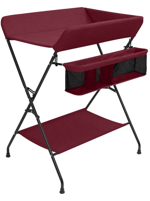 Table à langer pliable en fer avec rangements - vidaxl - Kiabi Table à langer pliable en fer avec rangements - vidaxl - Kiabi