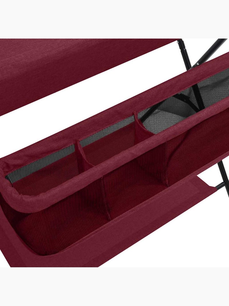 Table à langer pliable en fer avec rangements - vidaxl Rouge - Kiabi