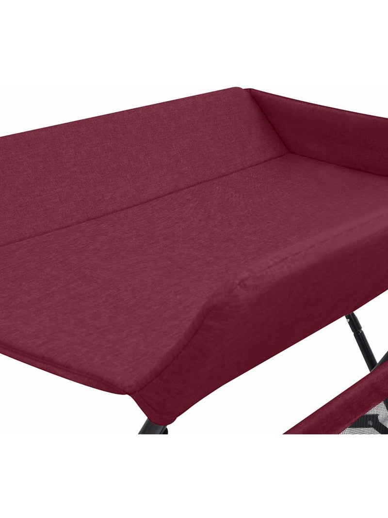 Table à langer pliable en fer avec rangements - vidaxl Rouge - Kiabi
