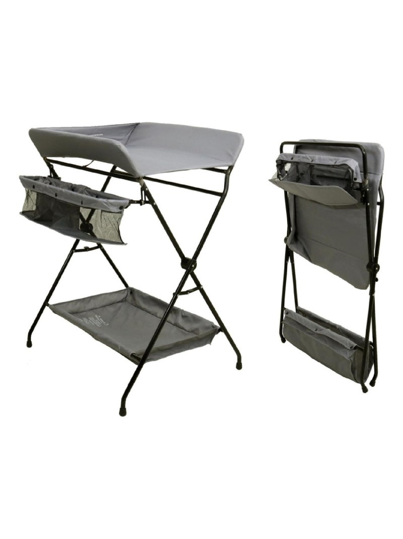Table à langer pliante en acier Noir Gris - Kiabi