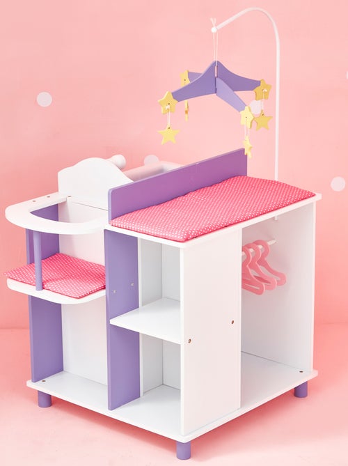 Table à langer poupon poupée Little Princess rangement meuble bois jeux TD-0203A - Kiabi