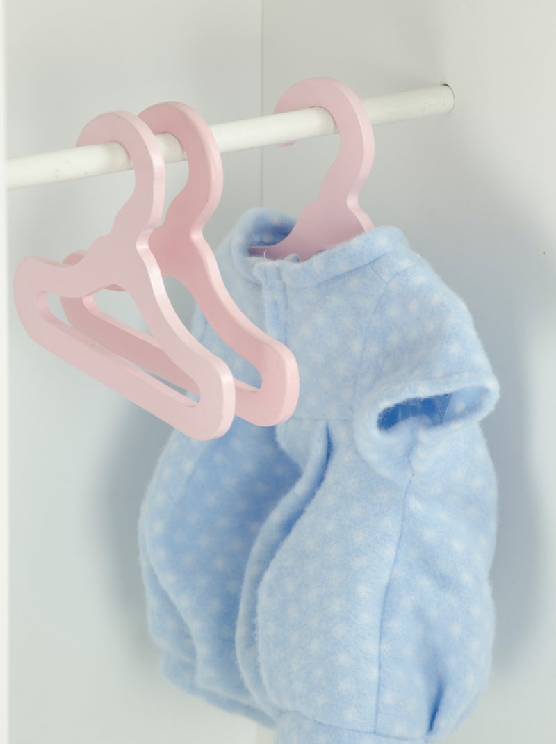 Table à langer poupon poupée Little Princess rangement meuble bois jeux TD-0203A Blanc Mauve - Kiabi