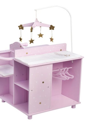 Table à langer poupon poupée Twinkle Stars Princess rangement bois jeu TD-0203AP