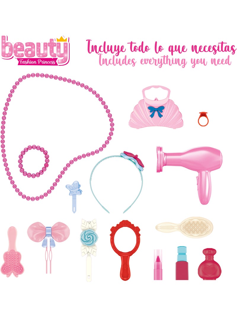 Table à langer pour enfants avec accessoires, son et lumière beauty fashion princess N/A - Kiabi