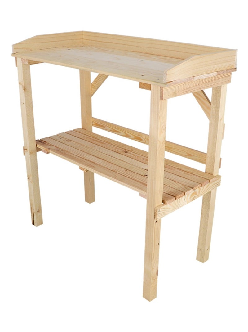 Table à rempoter en bois naturel Beige - Kiabi