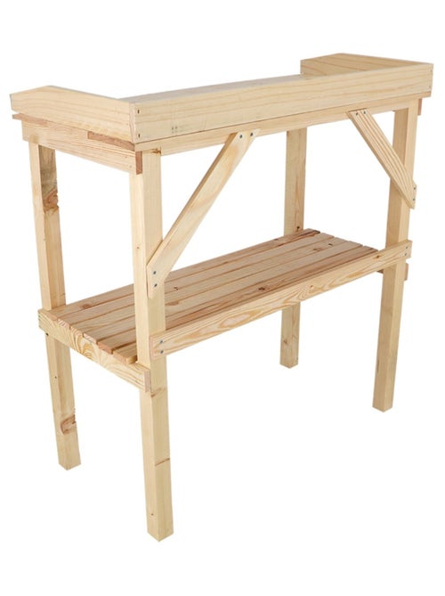 Table à rempoter en bois naturel - Kiabi