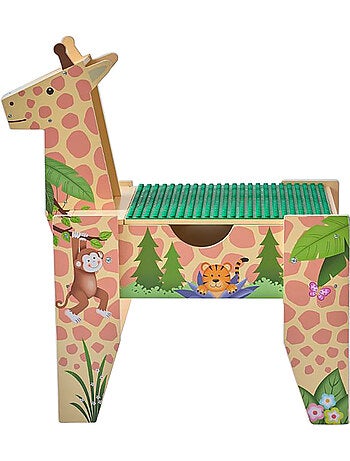 Table activités bois 2-en-1, 71cm, Multicolore,