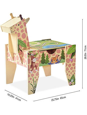 Table activités bois 2-en-1, 71cm, Multicolore,