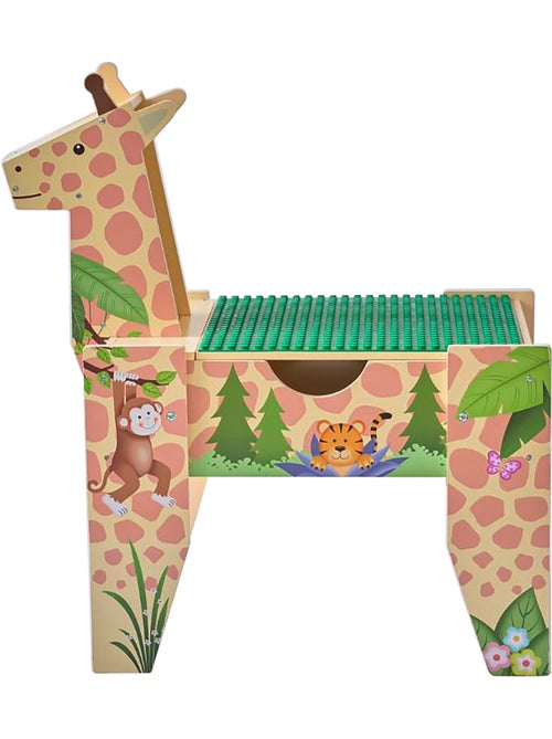 Table activités bois 2-en-1, 71cm, Multicolore, - Kiabi