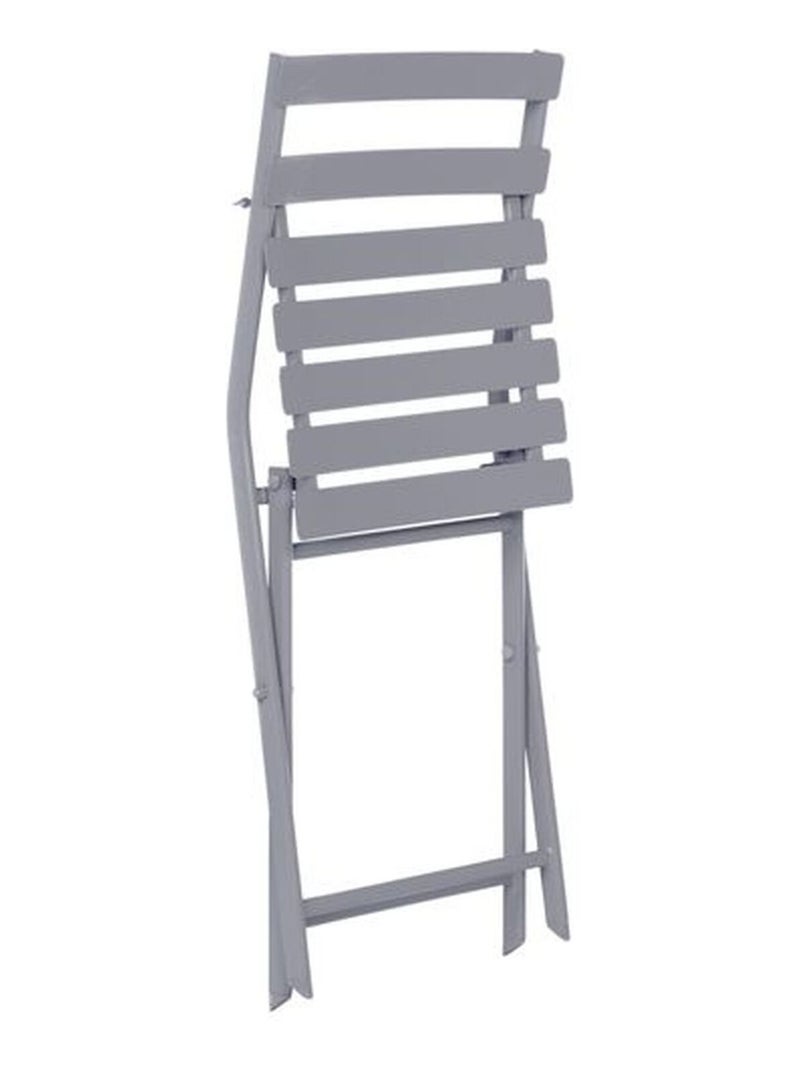 Table avec chaises pliables Greensboro Gris - Kiabi