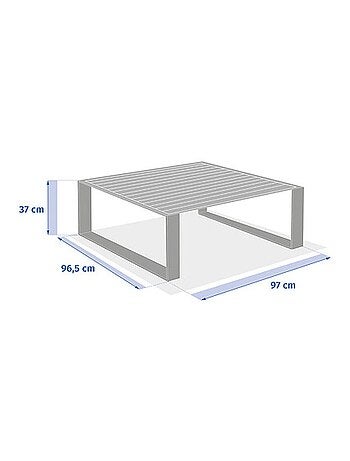 Table basse de jardin carrée ALLURE
