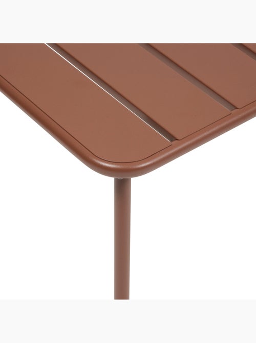 Table basse de jardin carrée en acier pieds ajustables PHUKET - Kiabi Table basse de jardin carrée en acier pieds ajustables PHUKET - Kiabi
