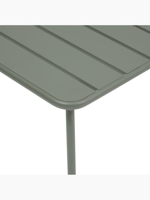 Table basse de jardin carrée en acier pieds ajustables PHUKET - Kiabi Table basse de jardin carrée en acier pieds ajustables PHUKET - Kiabi