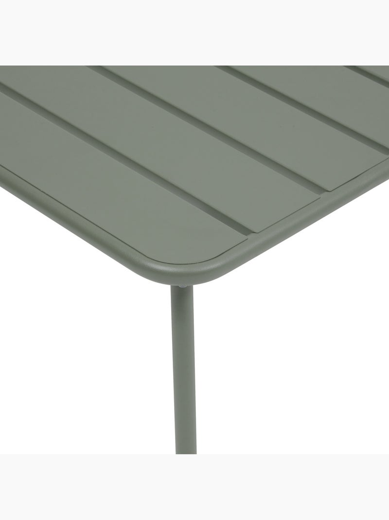 Table basse de jardin carrée en acier pieds ajustables PHUKET Vert clair - Kiabi