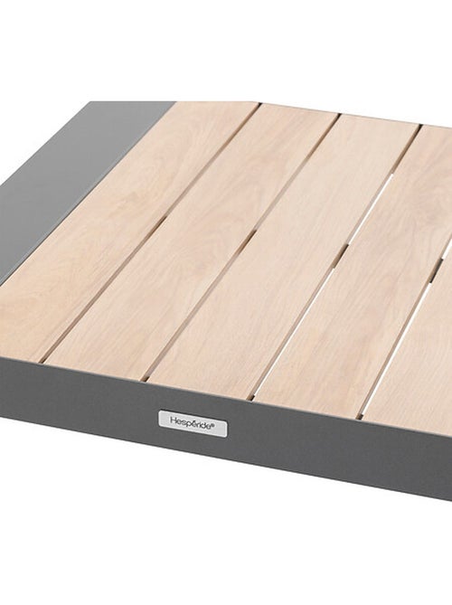 Table basse de jardin carrée en aluminium à lattes ÉVASION - Kiabi Table basse de jardin carrée en aluminium à lattes ÉVASION - Kiabi