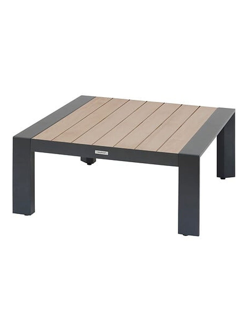 Table basse de jardin en aluminium effet bois EVASION Gris foncé - Kiabi