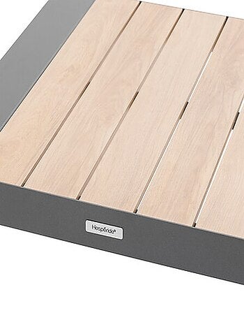 Table basse de jardin petit modèle en aluminium effet bois EVASION