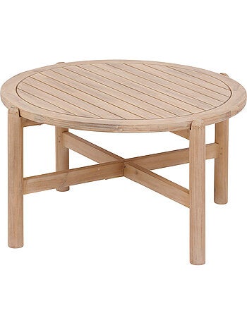 Table basse de jardin ronde en bois d'acacia DEONA