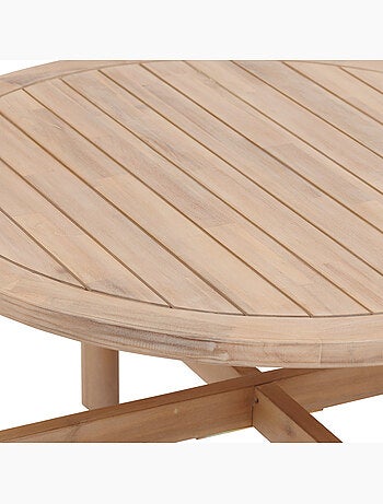Table basse de jardin ronde en bois d'acacia DEONA