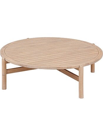 Table basse de jardin ronde en bois d'acacia deona