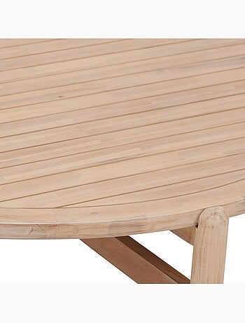 Table basse de jardin ronde en bois d'acacia deona